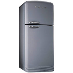 Smeg FAB50X Fridge Freezer, A+ Energy Rating, 80cm Wide, Silver